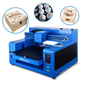 A3 harga pabrik A4 Inkjet UV Flatbed Printer untuk pena Golf bola kartu PVC mesin toko cetak 3D UV Printer
