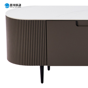 Soporte <span class=keywords><strong>de</strong></span> tv moderno para sala <span class=keywords><strong>de</strong></span> estar, mesa <span class=keywords><strong>de</strong></span> tv con trípode <span class=keywords><strong>de</strong></span> acero al carbono - Product Image 2