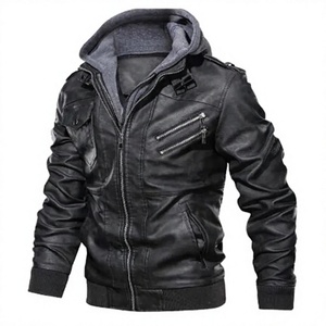 Veste de moto pour homme en cuir véritable marron respirant avec logo frontal coupe-vent slim fit avec fermetures éclair et doublure en cuir - Product Image 6