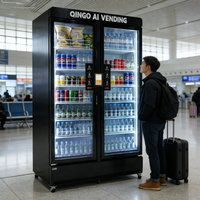 Distributeur automatique de boissons intelligent Qingo 24H en libre-service, distributeur automatique à écran tactile entièrement automatique