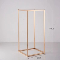 Vas Bunga Logam Tinggi Geometris Warna Emas untuk Dekorasi Pernikahan, Hiasan Meja, dan Pajangan Lorong