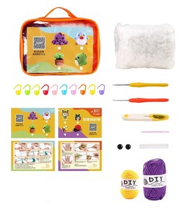 <strong>Beginner</strong> Diy Crochet <strong>Kits</strong> Lovely Crochet Toys with Instruction Videos <strong>Hook</strong> Yarn - Product Image 2