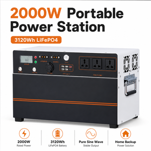 Station d'alimentation portable LiFePO4 personnalisable 2000W 3120Wh avec <span class=keywords><strong>générateur</strong></span> <span class=keywords><strong>solaire</strong></span> MPPT pour la maison, le camping-car et les situations d'urgence - Product Image 1