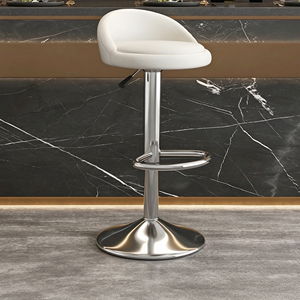 Tabouret de bar moderne en cuir PU rotatif à 360° avec dossier, hauteur réglable, idéal pour cliniques de tatouage et salles à manger - Product Image 2