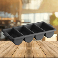 Ustensiles de cuisine commerciaux Restaurant Fourchette Couteau Ensemble Couverts En Plastique Bin