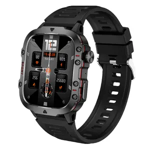 2024 baru 1.96 inci jam tangan pintar olahraga luar ruangan pelacak kebugaran 3ATM jam tangan pintar tahan air QX11 oksigen darah