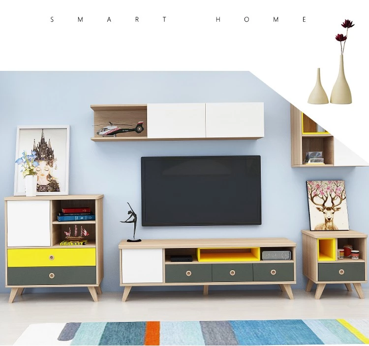 Современная простая деревянная ТВ-подставка с ящиком для шкафа, мебель для гостиной