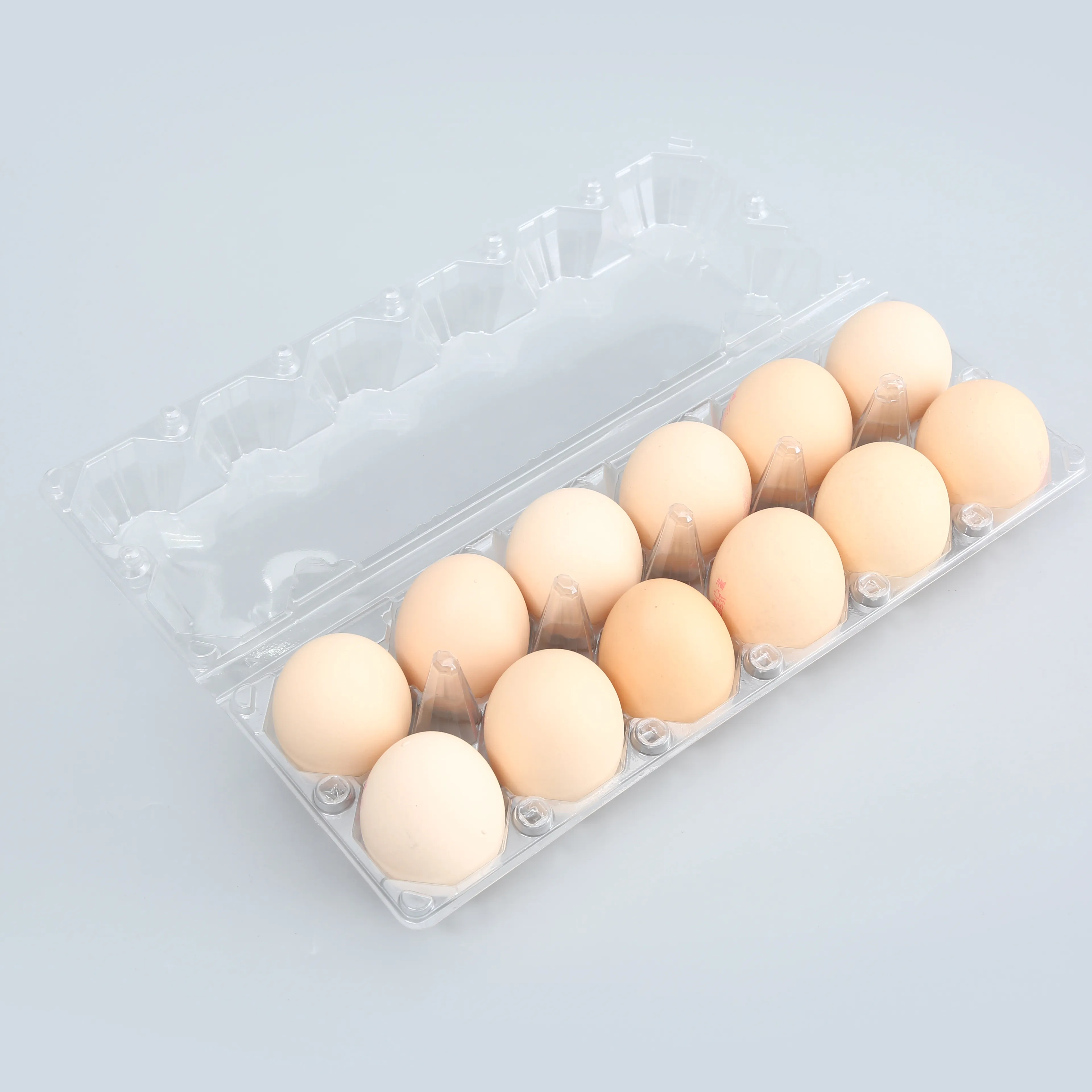 Support à œufs de poulet en gros 6 8 12 15 16 30 trous plateau à œufs de poulet à clapet plateau à œufs en plastique Transparent jetable
