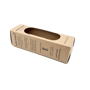 LOW MOQ Custom Design Printing Gift Paper Box Brown Kraft Paper Cardboard Drinking Bottle Packaging Box