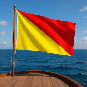 Bandera de Señales Náuticas Oscar 100x340cm, Bandera de Comunicación Marítima - Product Image 3