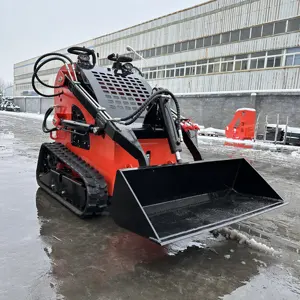 25hp diesel mini skid steer loader economico mini skid steer produzione micro piccolo mini skid steer loader con pista