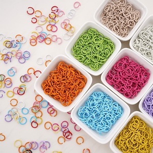Anneaux ouvrants en fer coloré à mémoire de forme 1,2 x 10 mm pour accessoires de fabrication de bijoux DIY - Product Image 2