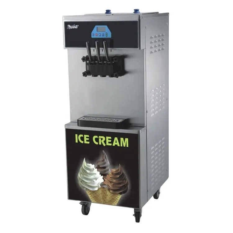 soft serve ice cream machine with 7 flavors