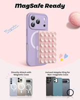Nouvel étui de téléphone portable magnétique en silicone adhésif, support de tableau de bord de bureau portable mains libres pour l'enregistrement vidéo en selfie, compatible