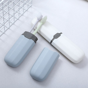 Portable <b>Toothbrush</b> <b>Case</b> Foldable Travel Storage White Black Blue Plastic For Home And Travel Use - Product Image 3