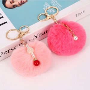 พวงกุญแจขนปุยหลากสีสันแฟชั่นขายส่งแบบขายปลีก - Product Image 4
