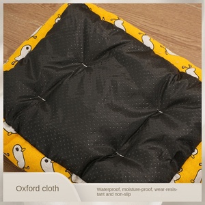 Universelles Umweltfreundliches Haustierbett für Alle Jahreszeiten Abnehmbar Waschbar Baumwolle Leinen PP-Baumwollfüllung Bedrucktes Hundebett für Kleine Hunde - Product Image 2