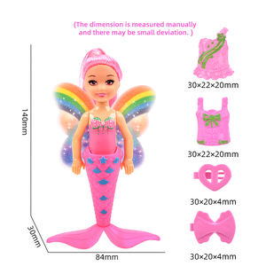 <span class=keywords><strong>Muñeca</strong></span> <span class=keywords><strong>Sirena</strong></span> de 5 Pulgadas con Alas de Arcoíris, Vestido DIY, Articulaciones Móviles, <span class=keywords><strong>Muñeca</strong></span> Princesa, Juguetes para Niñas, Regalo de Cumpleaños - Product Image 5