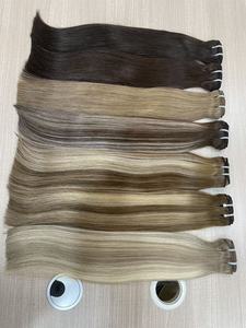 Extensiones de <span class=keywords><strong>Cabello</strong></span> Humano Ruso de Alta Calidad, Doble Trama, con Alineación de Cutículas, Color Castaño <span class=keywords><strong>Claro</strong></span> - Product Image 3