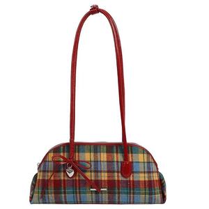Fashionable Bow-shaped Casual ZIP Portable Summer Women's Crossbody <b>Handbag</b> <b>Chains</b> Two Straps PU Material Polyester Lining - Product Image 1
