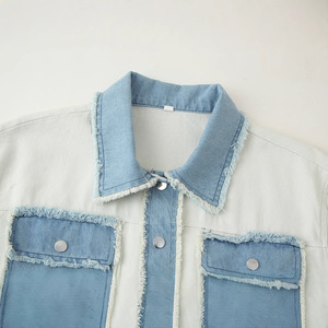 2025 Summer New Damen Cardigan Top Jacke Strick-<span class=keywords><strong>Patchwork</strong></span> im europäischen und amerikanischen Stil mit kontrastieren dem Denim-Design - Product Image 2