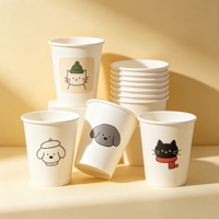 Gobelet en papier à paroi simple avec logo personnalisé, vente en gros, gobelet jetable pour boissons, 4oz 8oz 12oz 16oz, pour café chaud, thé, lait, boissons à emporter