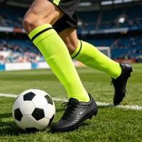 Chaussettes de compression de football pour hommes, personnalisées, antidérapantes, invisibles, en maille, pour l'été, avec matériau en nylon respirant