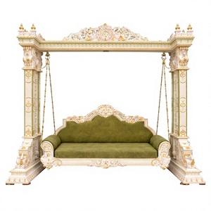 Columpio de Madera de Teca Estilo Turco Tradicional, Jhula en Oferta, Acabado Blanco Dorado, Sofá Columpio, Compre Jhula de Madera de Teca Personalizada para Interiores - Product Image 5