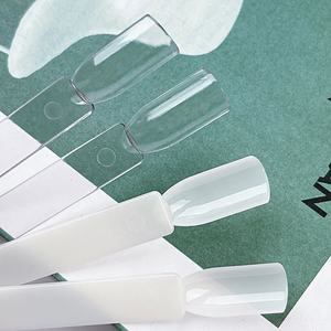 50 PCS Fan Ring Nail Polish Color Chart Tête plate Rectangle Angle Nail Chart Nail Gel Color Chart avec couleur claire et naturelle - Product Image 5