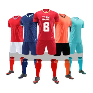 Crianças Camisas De Futebol Homens Meninos Roupas De Futebol Conjuntos Manga Curta Crianças Uniformes De Futebol Adulto Crianças Futebol Tricô Jersey