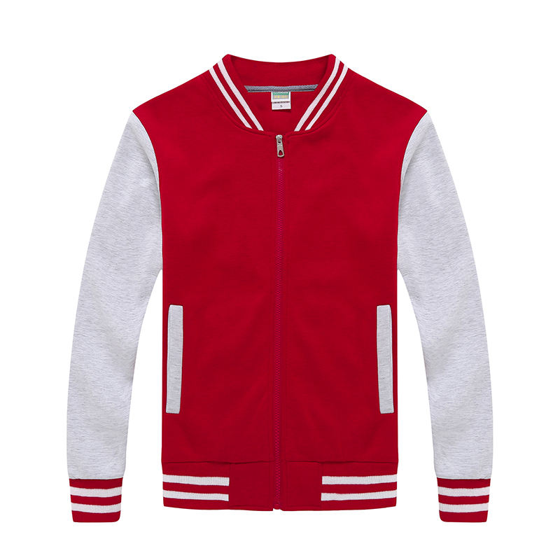 Red clothes gray sleeves