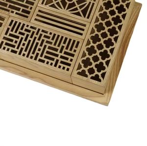 Caja de Almacenamiento Rectangular de Madera MDF Multifuncional Hecha a Mano, Cajas de Regalo Pequeñas Talladas, Combinables y Personalizables - Product Image 6