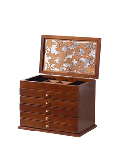 Grande Contenitore di Monili di <span class=keywords><strong>Legno</strong></span>/Cassa Dei Monili Cabinet Anello del Regalo Della Collana Scatola di Immagazzinaggio Dell'organizzatore - Product Image 6