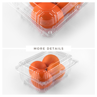 Framboises de qualité alimentaire personnalisées d'approvisionnement d'usine, récipient alimentaire de fraises 8 12 19oz boîte-cadeau en plastique de fruits