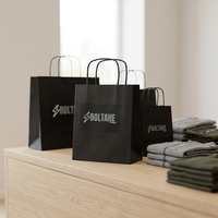 Sacs en papier de luxe personnalisés en gros avec logo imprimé, sac cadeau en papier kraft biodégradable pour la vente au détail