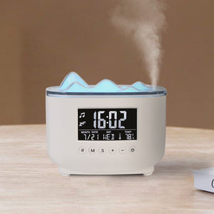 Humidificador de aire ultrasónico <span class=keywords><strong>con</strong></span> luz colorida eléctrica para el hogar, difusor de aroma de aceite esencial <span class=keywords><strong>con</strong></span> pantalla Digital y reloj <span class=keywords><strong>despertador</strong></span> - Product Image 1