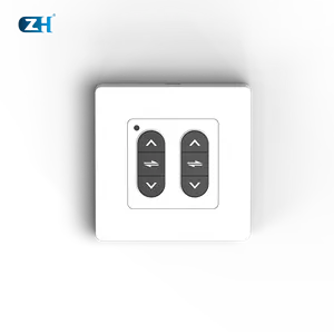 ZH Control de interruptor de pared de doble canal ZC116 para motores de persianas de cortina inteligente eléctrica Interruptor de pegatinas de pared