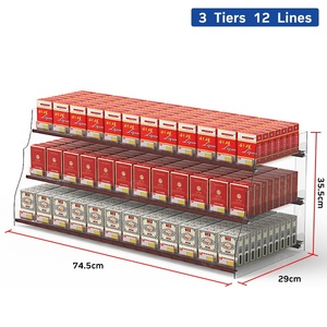 Présentoir à cigarettes en forme d'échelle, multi-niveaux, automatique, en plastique PVC transparent, capacité maximale 10000, présentoir à tabac pour la vente au détail ORIO - Product Image 4