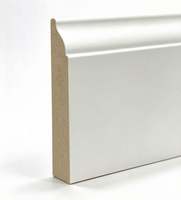 Plinthe en MDF blanc apprêté, plinthe en MDF à dos droit sans rainure, plinthe décorative intérieure en MDF pour la décoration murale