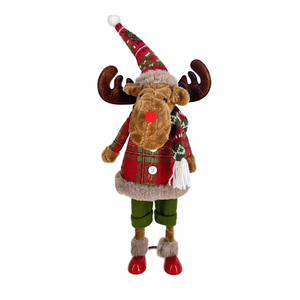 16 pouces/40cm Usine de gros Décoration de Noël Poupées de <span class=keywords><strong>renne</strong></span> Ventes à prix réduit Ornement de Noël - Product Image 3