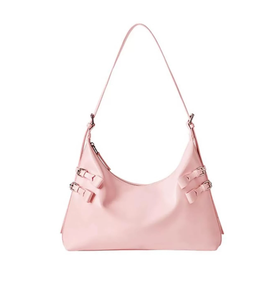 Sac à bandoulière pour femme en cuir végétalien rose, sac à main en cuir PU souple pour femme - Product Image 4