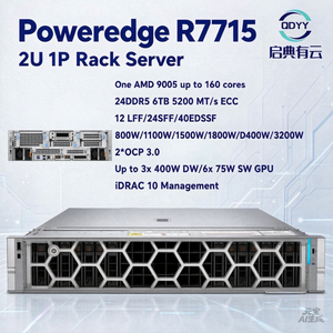 Servidor de Alta Densidad PowerEdge R7715 2U, AMD EPYC 9005, 160 Núcleos, DDR5, NVMe, iDRAC10, Servidor Escalable Cibernresistente para IA - Product Image 1