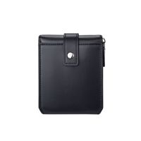 Dompet pendek Pria, tipis Slot Multi kartu kapasitas besar, penutup pengait, tahan air, dompet PU poliester horisontal