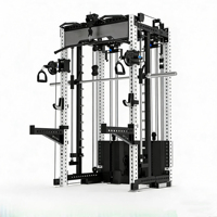Nouveau design, vente chaude usine : Machine Smith de musculation commerciale en acier avec crossover de câbles, tube carré épais 75x75x3mm, polyvalente
