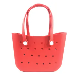 China Suppliers New Italy Style Silicone Ladies Shopping Bag Lightweight lady's Hand Clutch Business Type Bag Handbag Ladies Bag