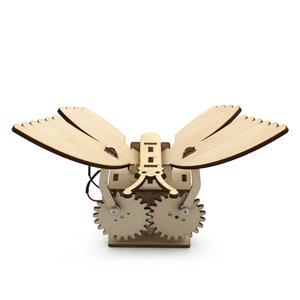 Kit de papillon mécanique en bois, modèle éducatif STEM, expérience scientifique pour enfants de 7 à 9 ans, jouet d'assemblage à monter soi-même, alimenté par batterie - Product Image 4