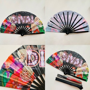 พัดไม้ไผ่แกะสลักโฮโลแกรมขนาดใหญ่สไตล์ดนตรีแกะสลักโฮโลแกรมสำหรับทำจากไม้ไผ่ขนาดใหญ่พิมพ์ลายได้ตามต้องการ - Product Image 3