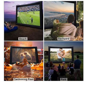 Equipo de pantalla inflable para publicidad de 24 pies y 14 pies para exteriores, proyector de cine y TV, pantalla de cine para eventos al aire libre - Product Image 5