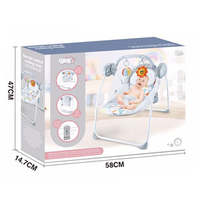 Silla Mecedora Eléctrica para Bebé con Control Remoto, Balanceo Automático y Música Relajante, Cuna Plegable Portátil Grande para Recién Nacidos de 0 a 24 Meses - Product Image 4