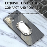 Aksesoris Universal Pegangan Cincin Ponsel Logam Perekat Belakang yang Dapat Disesuaikan Tingginya, Anti-Korosi, Fleksibel, dan Berkualitas Tinggi untuk Meja